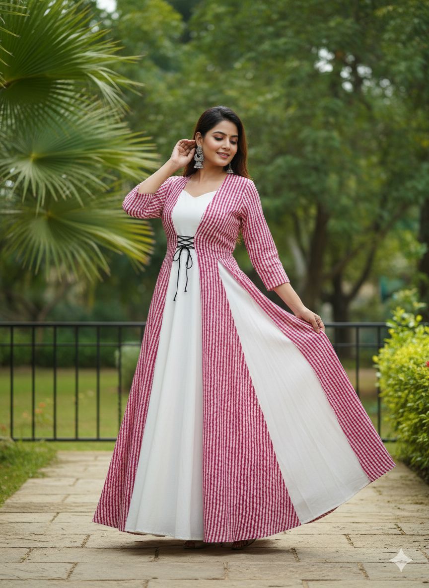 Women’s Cotton Blend A-Line Kurta Dress